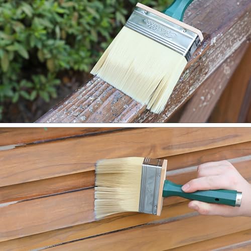 Bates- Deck Stain Brush, 4 Inch, Stain Brushes for Wood, Deck Brush, Large Paint Brushes