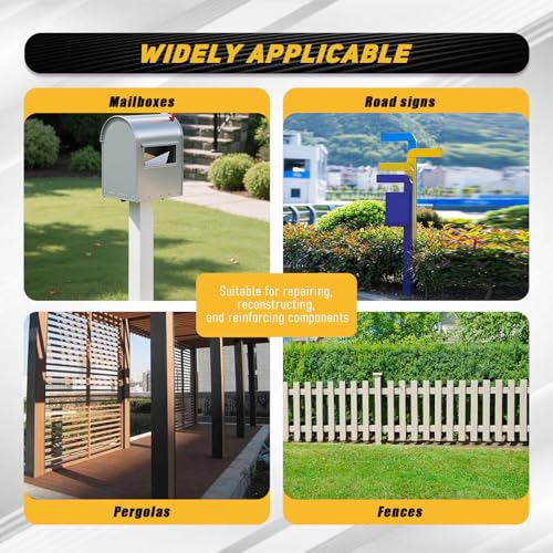 4x4 4 Pcs Fence Post Repair Kit 4x4 Separation Thicker Fence Post Anchor