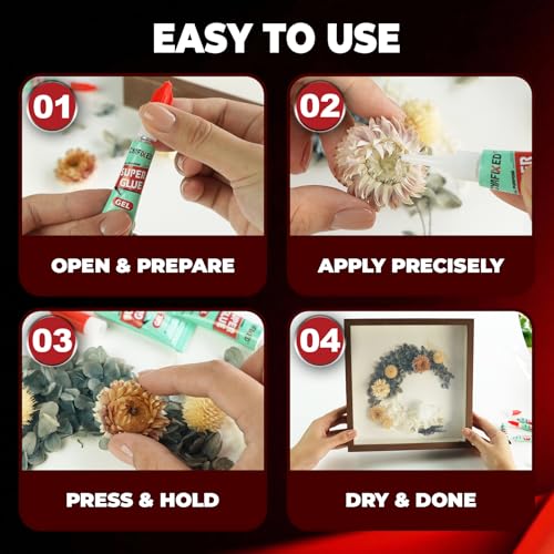 Super Glue Gel Pro, 4 x 4g Single-Use Superglue Tubes for Wood Crafts - size: 4 x 4g (Pro), style: Gel