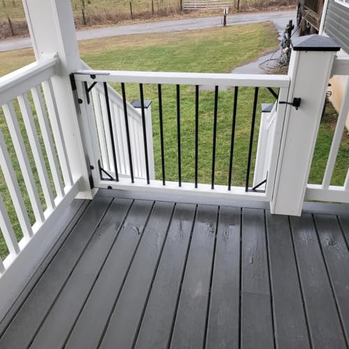 1 Set Heavy Duty Anti Sag Gate Kit with Self-Locking Latch for Wooden Fence, Shed Doors, Corral Gates, Black Steel with Zinc Coating, 1.5 Inches Depth, 4.96 Pounds - size: Fence Gate Kits 1 Set
