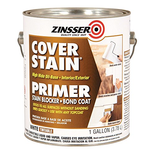 Rust-Oleum 3551 White Zinsser High Hide Cover-Stain ALKYD Primer, 1 gal Can (Pack of 4)