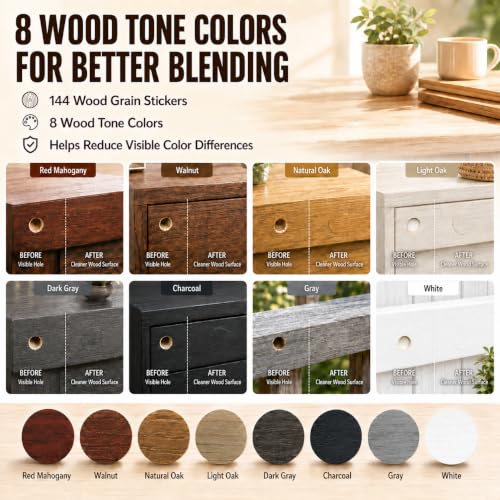 Carpenter Bee Hole Repair Kit, 308 PCS with Tapered Wood Plugs