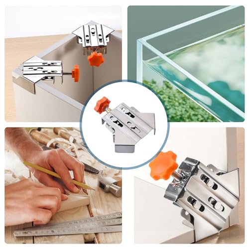 2 Pack Stainless Steel 90° Right Angle Clamps for Woodworking, Open Style - color: 2 Pcs Open