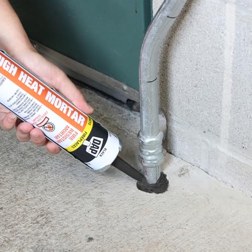 DAP High Heat Fire Resistant Mortar, 10 Oz, Black (7079818854) - size: 10 oz