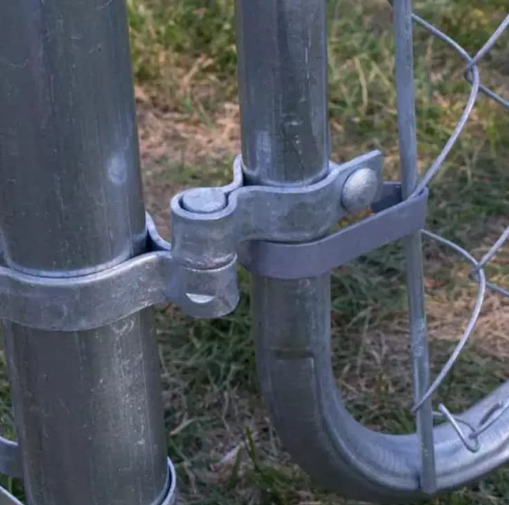 2 Pack Chain Link Fence Frame Gate Post Female Hinge with Bolts and Nuts (1-3/8 Inch) - size: 1-3/8 Inch