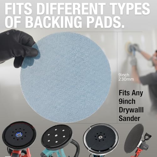 9 Inch Drywall Sanding Discs 180 Grit 10PCS Mesh Sandpaper Ceramic Abrasive - style: 180 grit