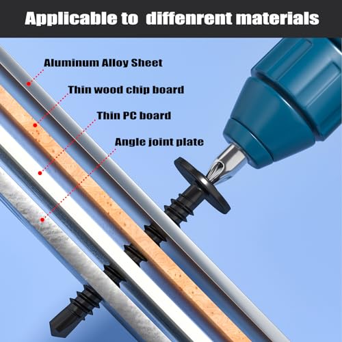 VGBUY 160Pcs #8 x 1 Self Drilling Screws for Metal,410 Stainless Steel Black Zinc Plated,Self Tapping Sheet Metal Screws,Modified Truss Head - color: Black Modified Truss Head, size: #8 x 1 inch