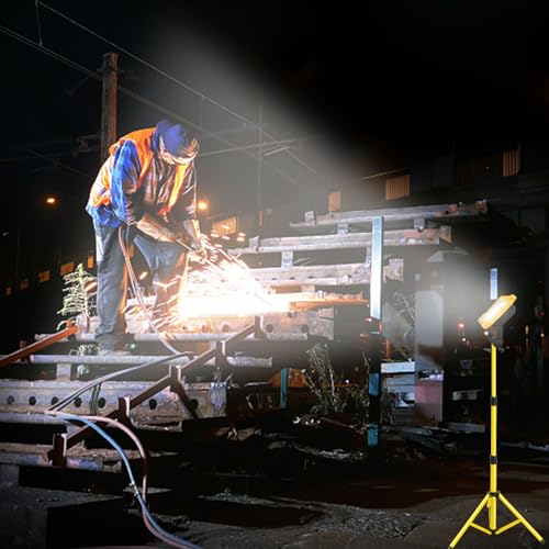 6500K Portable LED Work Light on Stand for Workshop Garage 2 Pack Lighting - size: 2 Pack