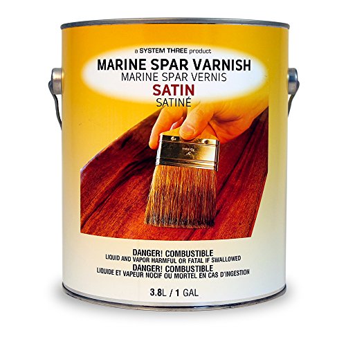 System Three Marine Spar Varnish, Satin, 1 Gallon Can - color: Satin, size: 1 Gallon