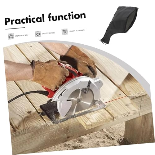 Homoyoyo Electric Circular Saw Dust Bag Universal Dust Collection Bag with Iron Wire Frame Bottom Zipper Opening 8.66 X 5.90 X 0.11 in for Woodworking Renovation Furniture Cutting