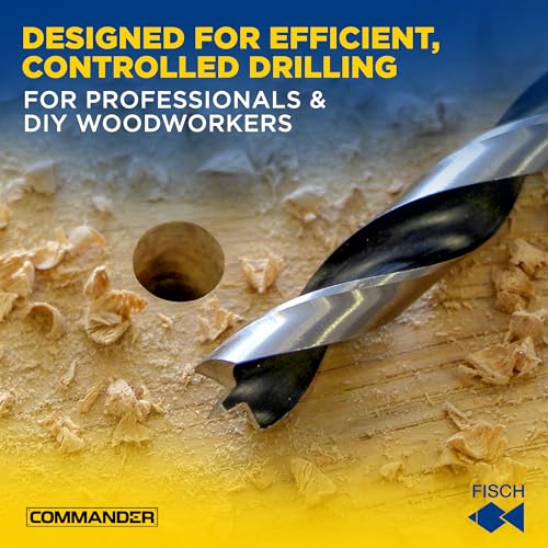 Brad Point Spiral Drill Bit Set, Sizes 1/16″–1/2″, 29 Pcs - size: 1/8 in to 1/2 in