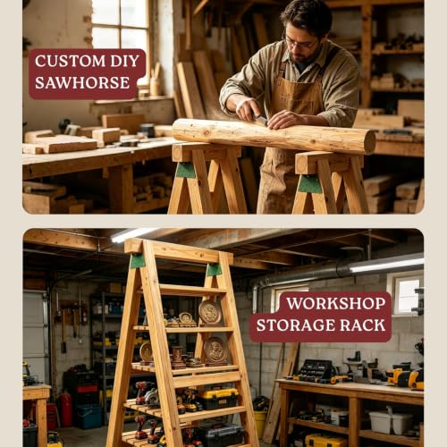 EZ Frame Wooden Swing Accessories, A-Frame Bracket for Swing Set Swing Beam, Swing Fitting, High Strength Support, Green, 4Pcs