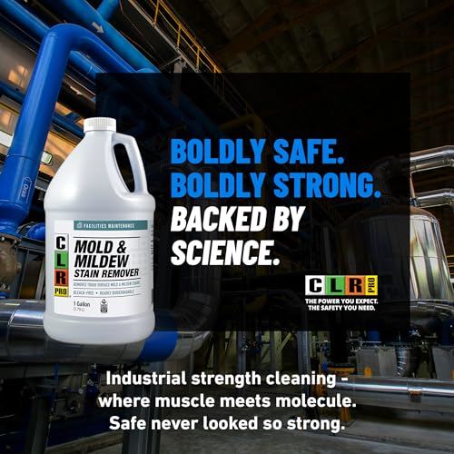 CLR PRO Heavy Duty Mold and Mildew Stain Remover, 1 Gallon Bottle