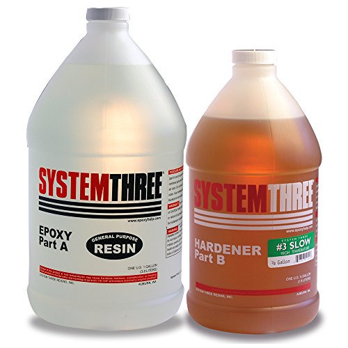 System Three General Purpose Epoxy Resin with #3 Slow Hardener, 1.5 Gallon Kit - size: 1.5 Gallons, style: Slow Hardener