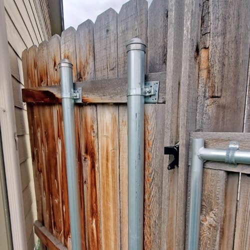 2-3/8" Wood Fence to Round Steel Post Panel Attachment Adapter Bracket: Adjustable clamp. Made of Galvanized Steel to Prevent Rusting.- CASE Qty 25 - size: 2-3/8" Post, style: CASE