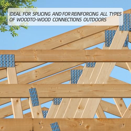 60 Pack 4"x2" Pronged Truss Plates with 8mm Nail Teeth