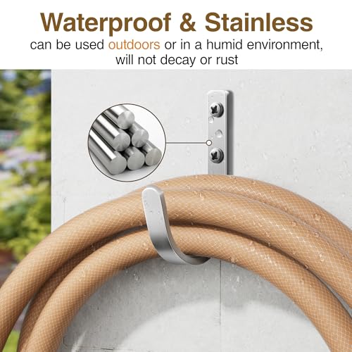 22LB Wall Hooks for Hanging Towel/Coat, Brushed Nickel 5 Pack - color: Silver, size: 5 Pack