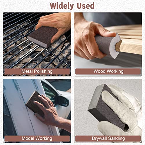 8PCS Sanding Sponge, Sanding Blocks of 60/80/120/220 Assorted Grits