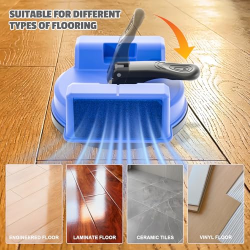 2PCS Floor Gap Fixer Tool, 2026 New Dual-Side Striking Vacuum Suction Plank Gap Repair Kit with Grip Pads, Quick Fix for Laminate, LVP, Hardwood, Engineered Wood & Tile Floor Expansion Joints - color: Blue