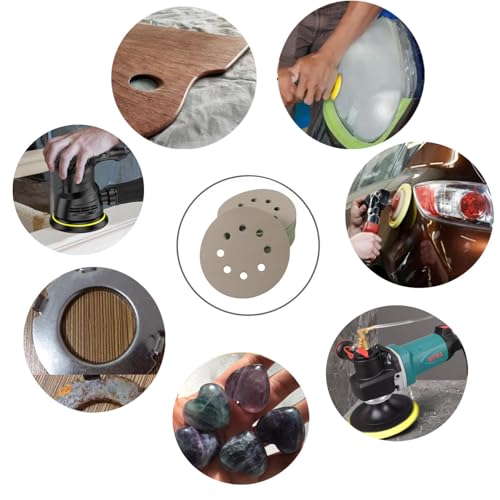 30 Pcs 5 Inch 8 Hole 3000 Grit Wet and Dry Sanding Discs, Round Hook and Loop Disc Sandpaper for Random Orbital Sanders - style: 3000 Grit