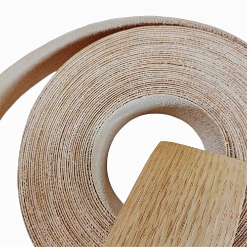Red Oak Wood Veneer Edge Banding Roll 2 inch ×50ft, Preglued Iron-On with Hot Melt Adhesive Edgebanding Strip, Flexible Wood Tape for Furniture Plywood Repair - size: 2" x50'
