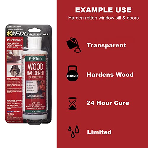 PC-Products Wood Repair Epoxy Paste and Wood Hardener Kit, PC-Woody 96 oz and PC-Petrifier 1 Gallon - size: Woody (96 oz) & Petrifier (1 gallon) Kit, style: PC-Woody Kit