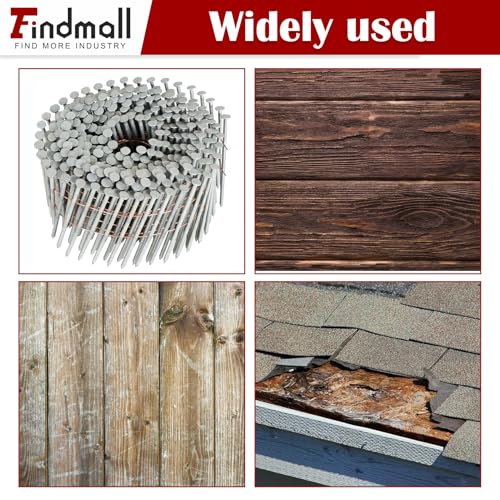findmall 3600 Count Siding Nails 2-1/2" by .092" Hot-Dipped Galvanized - size: 2-1/2inch