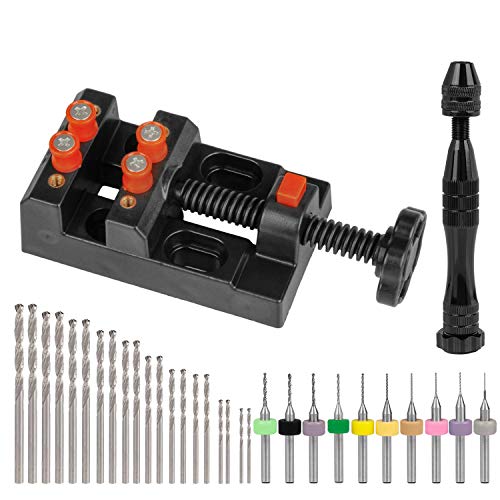 32 Pcs Pin Vise Hand Drill, 0.8-3.0mm Micro Twist Drill, for Jewelry Making - size: C.0.8 to 3.0mm