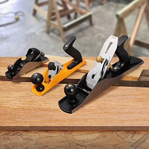 Hoteche No.4 Wood Plane - Adjustable Smoothing Bench Hand Planer for Woodworking and Trimming - 9.5-Inch Jointer Plane with 2-Inch Blade - size: 2-Inch Blade(Standard)