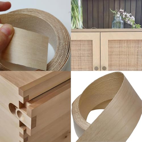 Birch Wood Veneer Edge Banding Roll,2 inch X 13 ft Iron-On Pre-Glued Edging Tape with Hot Melt Adhesive,Ideal for Plywood, Furniture, Drawers, Shelves Renovation - color: Birch, size: 2 inch