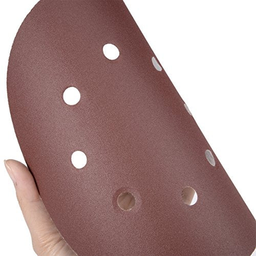 uxcell 10Pcs 7 Inch 8 Hole Hook and Loop Sanding Disc 240 Grit Flocking Sandpaper Random Orbital Sander Paper - size: 240 Grit