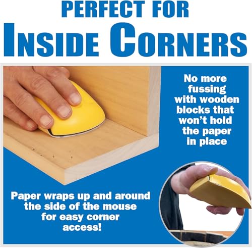 6" Sanding Mouse & Detail Sanding Kit with Sand Paper Assortment Pack - size: 6", style: 73 Piece 6" Sanding Mouse & Detail Sander Kit