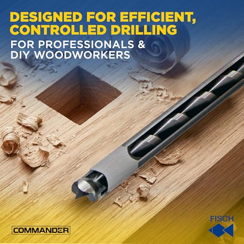 Mortise Bits Chisel Set - Square Hole Drill - 3/8" Dia x 5/8" x 8-1/2" OAL - size: 3/8 in