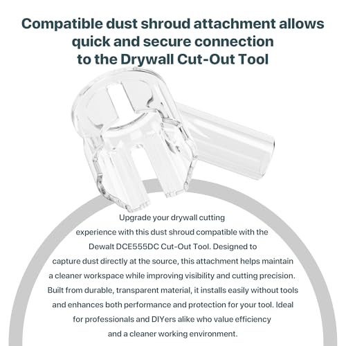 Replacement Dust Shroud for DCE555DC Drywall Cut-Out Tool – Heavy-Duty Dust Cover for Cleaner, Safer Cutting