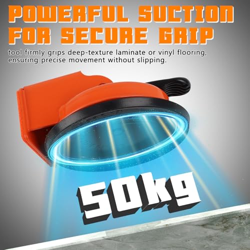 Heavy Duty Floor Gap Fixer Tool, Plank Grabber with Suction Cup(D: 4.84 Inch), Flooring Gap Repair Tool for Wood, Tile, Vinyl, Laminate Flooring Tools, Ideal for Smooth Surfaces of 5 Inches and Above