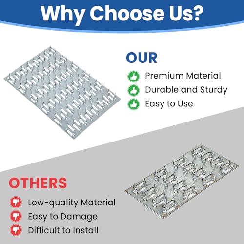 20 Pack Truss Plates, 4" x 6" Pronged Truss Mending Plate with Nail Teeth, Galvanized Steel Repair Tie Plate Bracket for Roofting Truss Wood Timber Connector - size: 4" x 6"