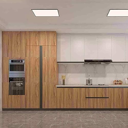 COSNIGHT Wood Grain Contact Paper for cabinets Peel and Stick Wallpaper - color: Brown, size: 23.6" x 236"