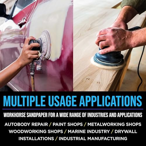 ProductionShop Premium 80 Grit 5" Rhombus Diamond Shape Blue Sanding Discs, 8-Hole, Box of 50 - Hook & Loop Anti-Clogging J-Cloth Dustless Sandpaper for Random Orbital Sanders, Sand Auto Paint, Wood - style: 80 Grit