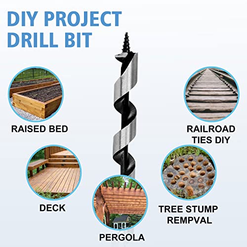 13 x 300mm (Slightly Larger Than 1/2" x 12") Wood Auger Drill Bit - 1pcs - size: 13x300mm (Slightly Larger 1/2 x 12")