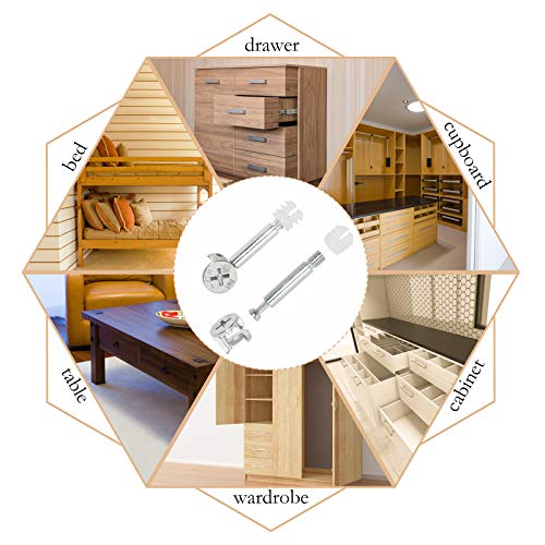 Flyshop 14.71mm 0.58" Dia Furniture Connecting Cam Lock Fittings - style: Connecting Fittings(High)
