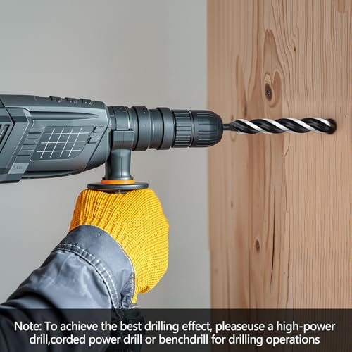 15/16 Inch Auger Drill Bit for Wood, 9" Long Carbon Steel Quick Change Hex Shank Wood Drill Bit for Hardwood, Softwood and Plastic - size: 15/16 in, style: Black 9 inch