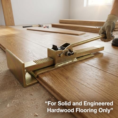 QWORK Flooring Jack – Ratcheting Alignment Tool for Hardwood Installation, Edge Tightening & Board Straightening - size: 1pcs