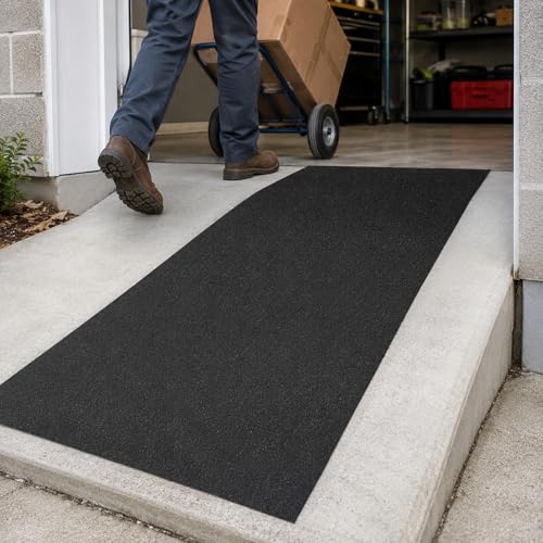Extra Wide 36in x 20ft Black Anti Slip Tape, 80 Grit Waterproof Non Skid Grip Tape Roll for Ramps, Decks, Boat Decks, Warehouse Floors, Garages, Indoor & Outdoor Use - size: 36'' x 20 FT