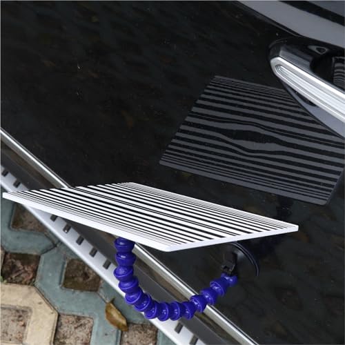 LadyRosian Reflector Line Board Paintless Dent Repair Kit with Yellow Stripe and Adjustable Holder for Auto Dent Checking Line Board Tools Dent Removal - color: Repair Tool D