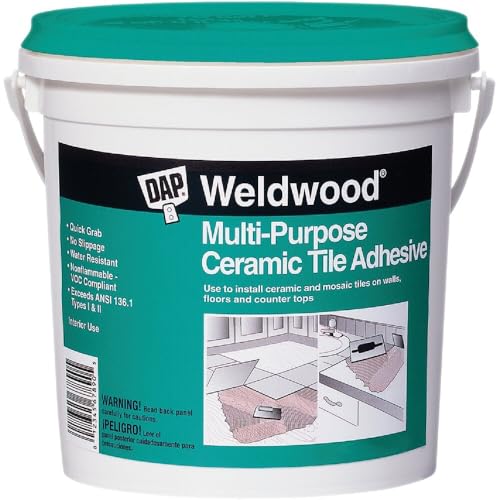 DAP 25190 Weldwood Multi-Purpose Ceramic Tile Adhesive, 1 Quart - size: 1 Quart