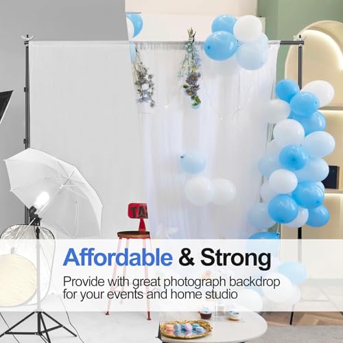 EMART Backdrop Stand 10x8.5FT Adjustable Back Drop Stand for Party Events - color: Black, size: 10x8.5ft