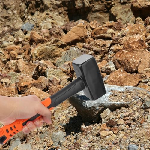 2 Packs 3.3lb Sledgehammer with 9 Inch long Fiberglass Handle, Sledge Hammer, No-Slip Rubber Grip, and Forged Steel Construction,(3.3-Pound Sledge), by GENHAKON - color: 2 Packs 3.3lb