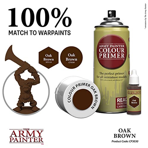 The Army Painter, Colour Primer Oak Brown, 400 ml acrylic spray - color: Oak Brown
