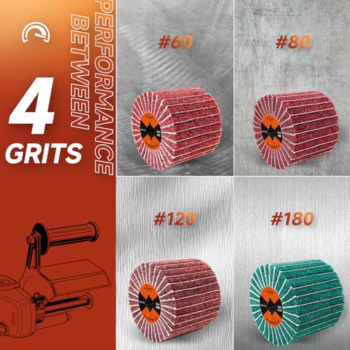 Surface Conditioning Tool 60 80 120 180 Grit Polishing Drum Set - style: 4pcs mix with sandpaper