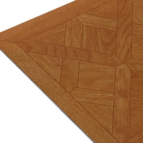 Tivoli Peel & Stick Vinyl Floor Tiles, 45-Pack, 12 x 12 in, Oak - color: Parquet Oak
